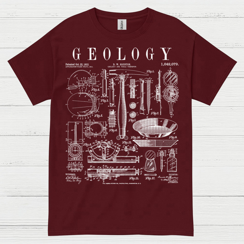 Geology Blueprint Diagram T Shirt