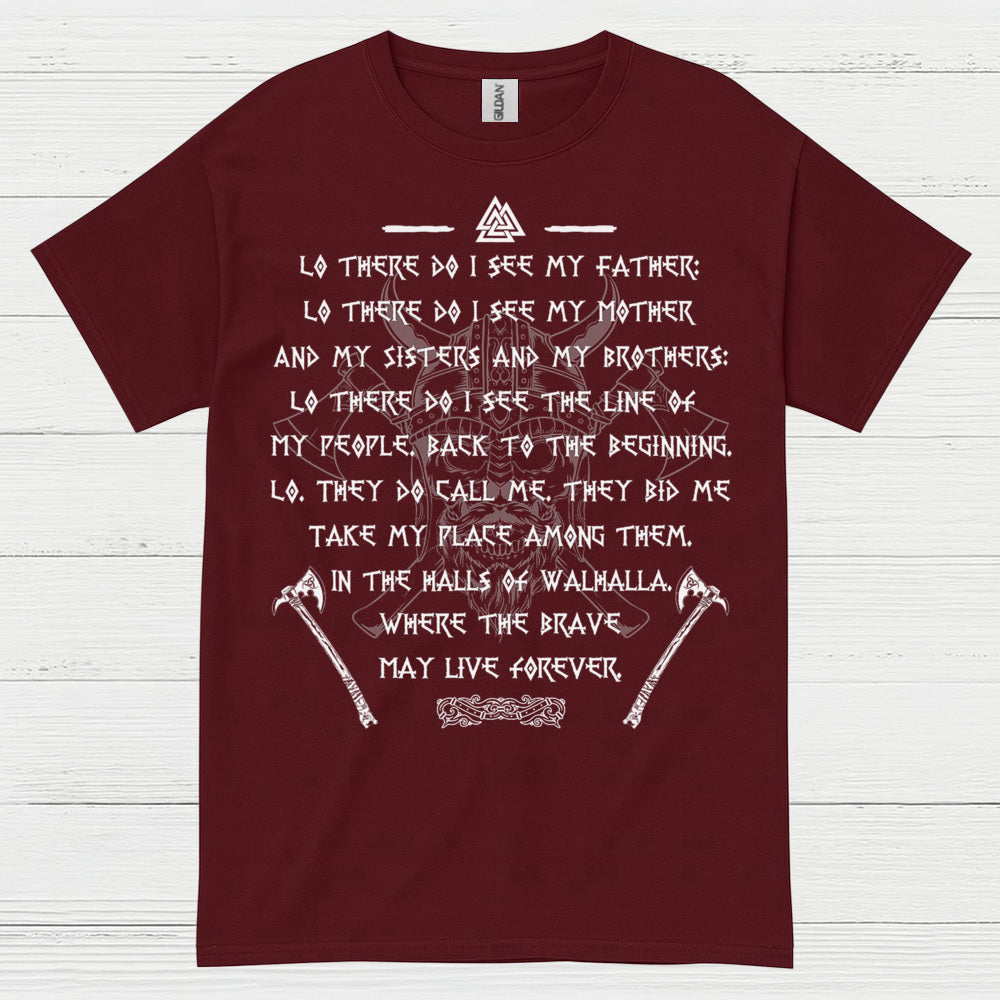Viking Valhalla Warrior Prayer T Shirt