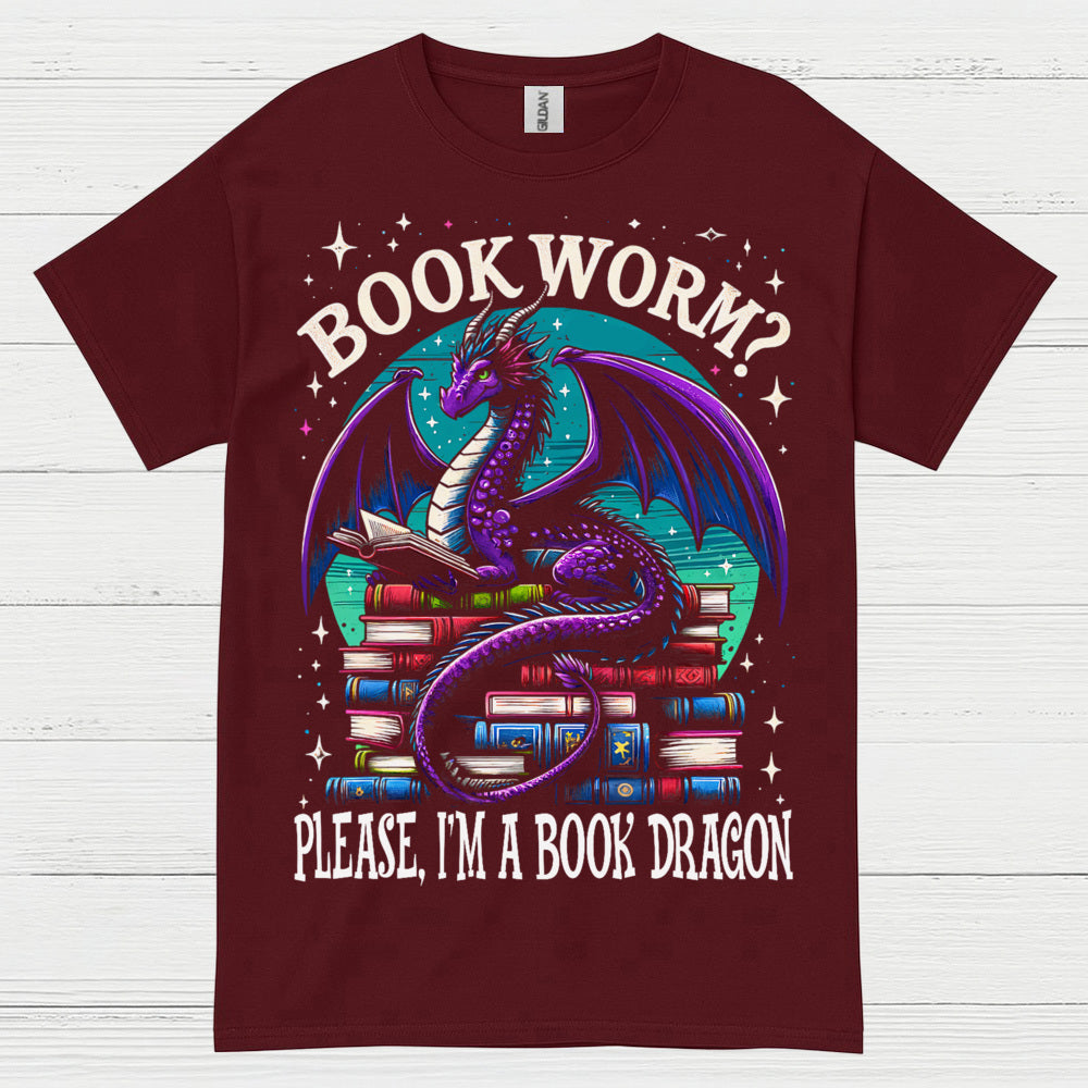 Book Dragon Not Bookworm T Shirt