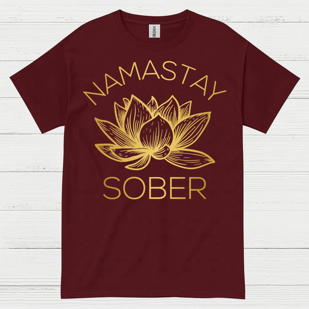 Namastay Sober Lotus T Shirt