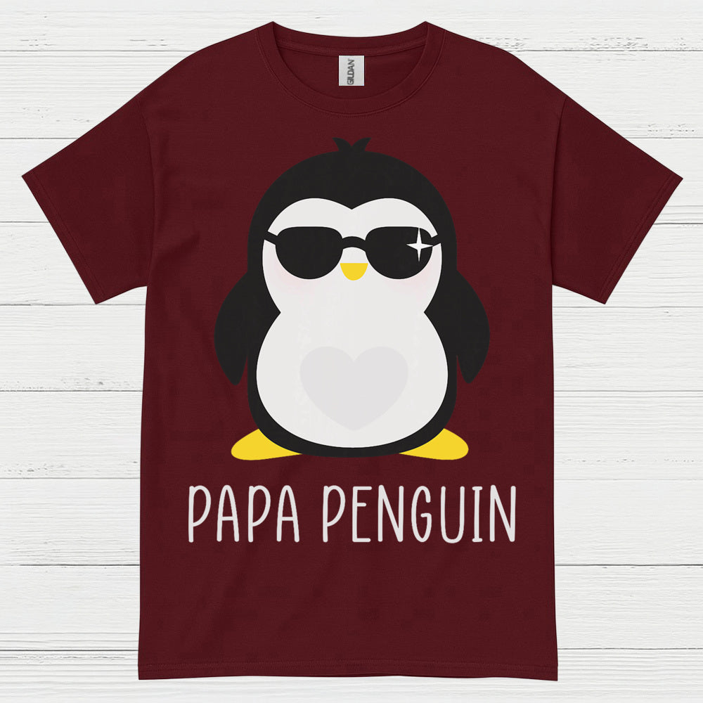 Papa Penguin Cute Family Graphic T Shirt