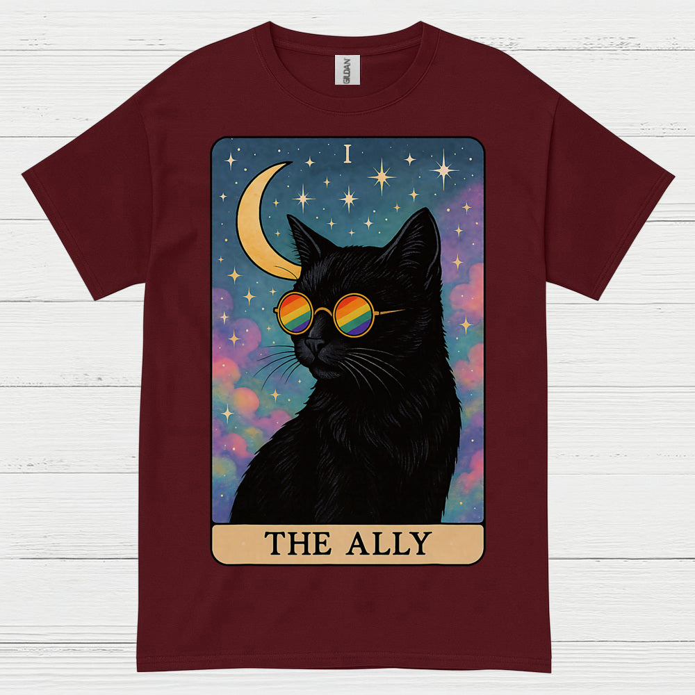 The Ally Rainbow Cat Art T Shirt