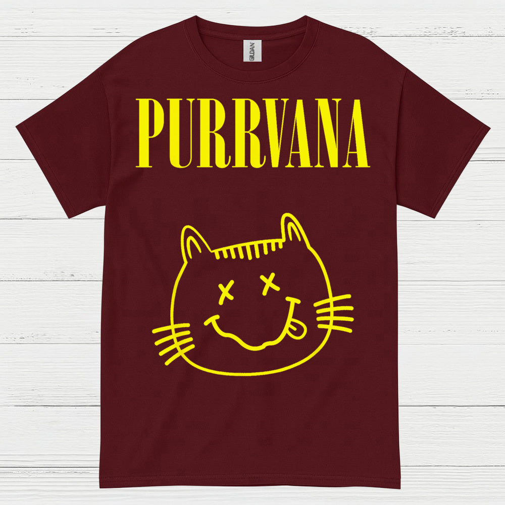 Purrvana Cat Music Humor T Shirt