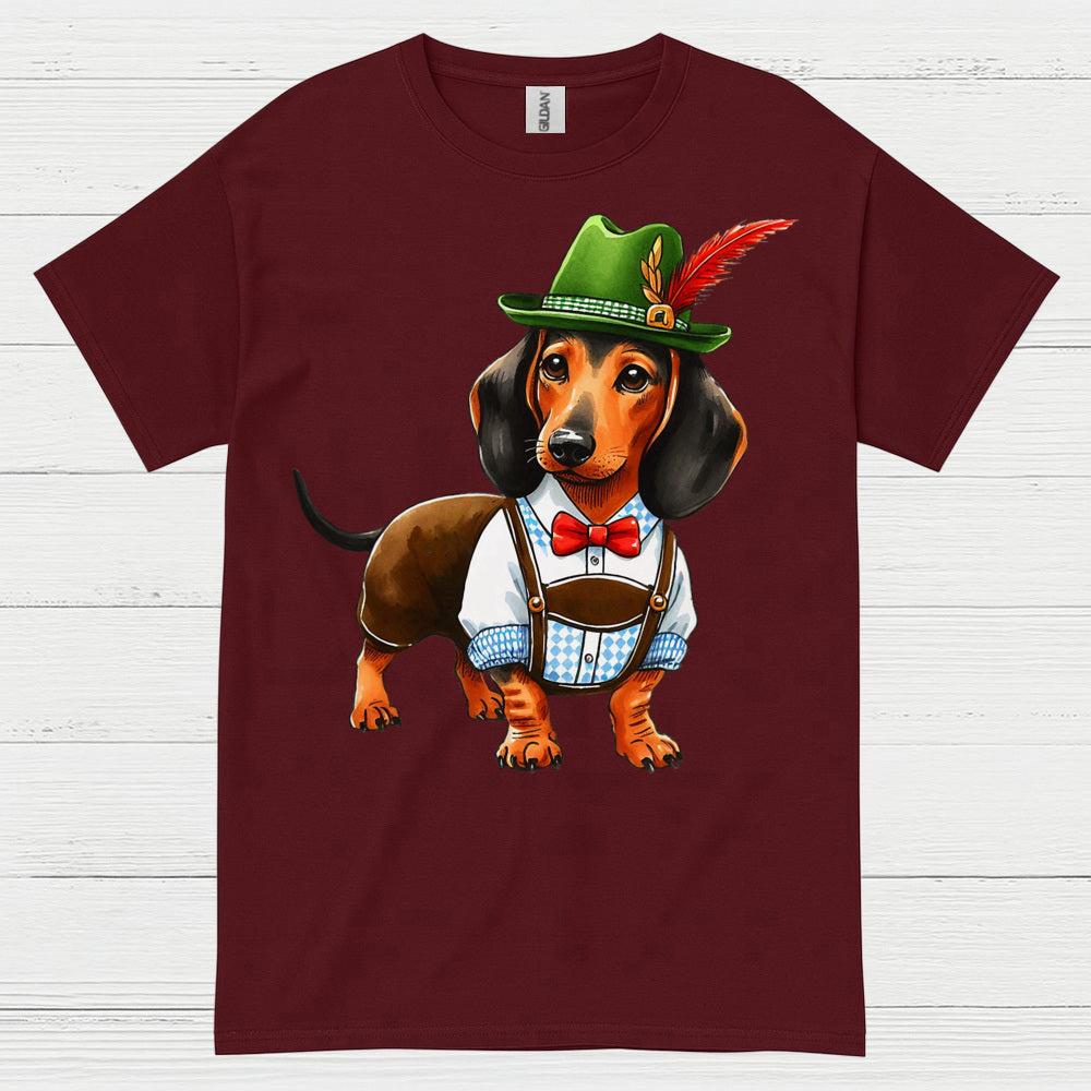 Oktoberfest German Lederhosen Dachshund T Shirt