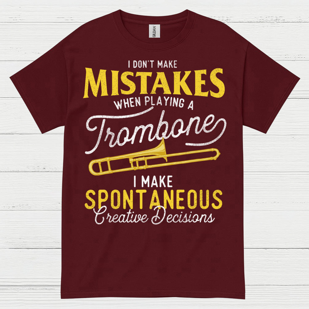 Spontaneous Trombone Player Funny T Shirt