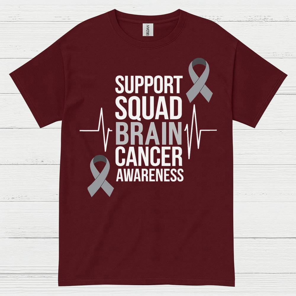 Support Squad Brain Cancer Awareness T Shirt