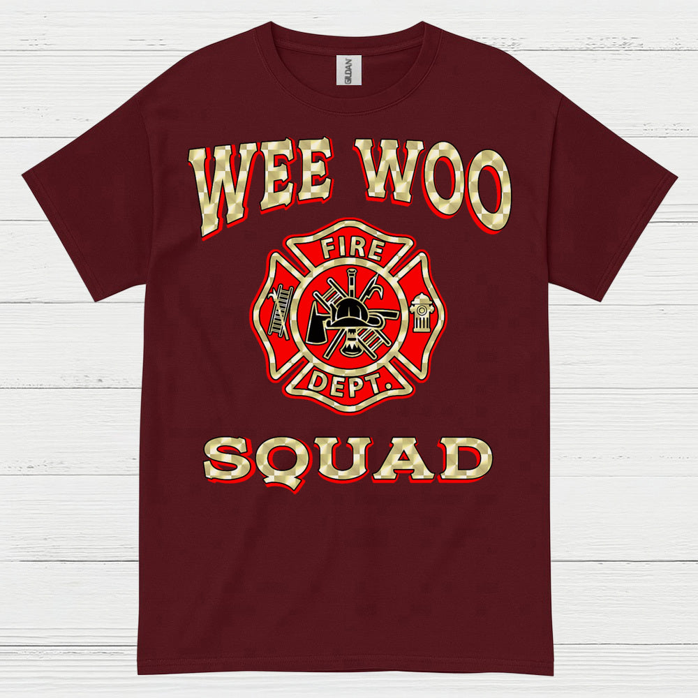 Wee Woo Squad Firefighter Humor T Shirt