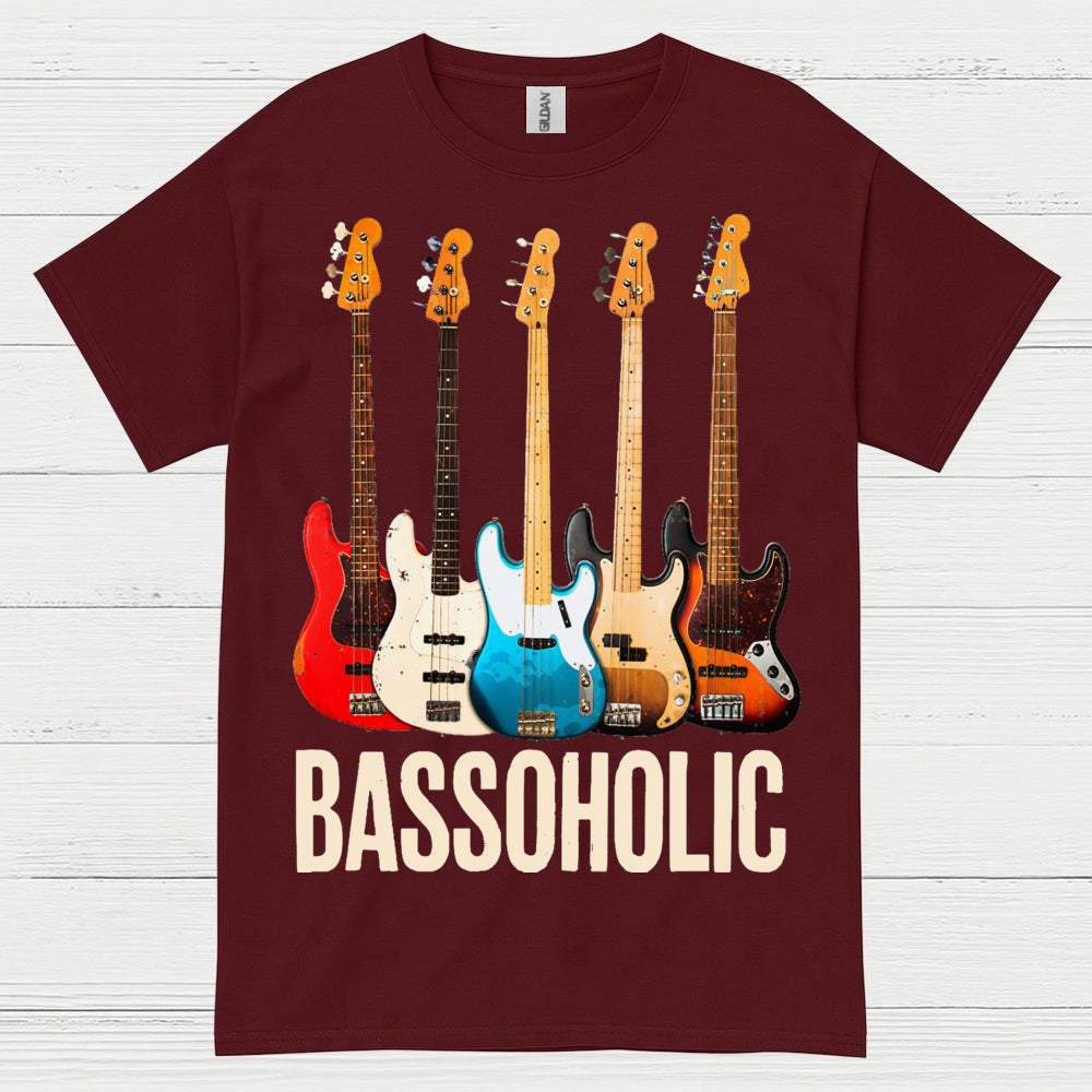 Bassoholic Bass Guitar T Shirt