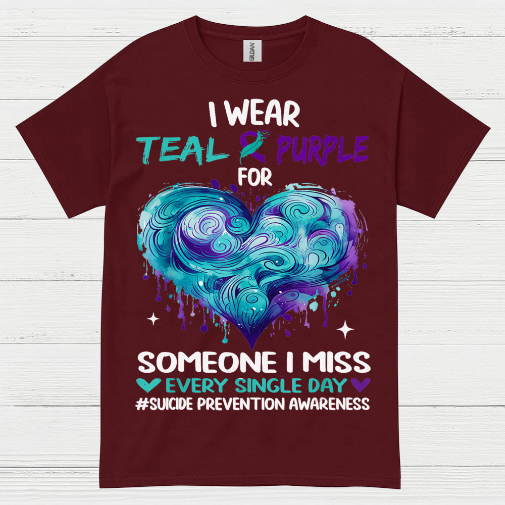 I Wear Teal Purple Someone I Miss T Shirt