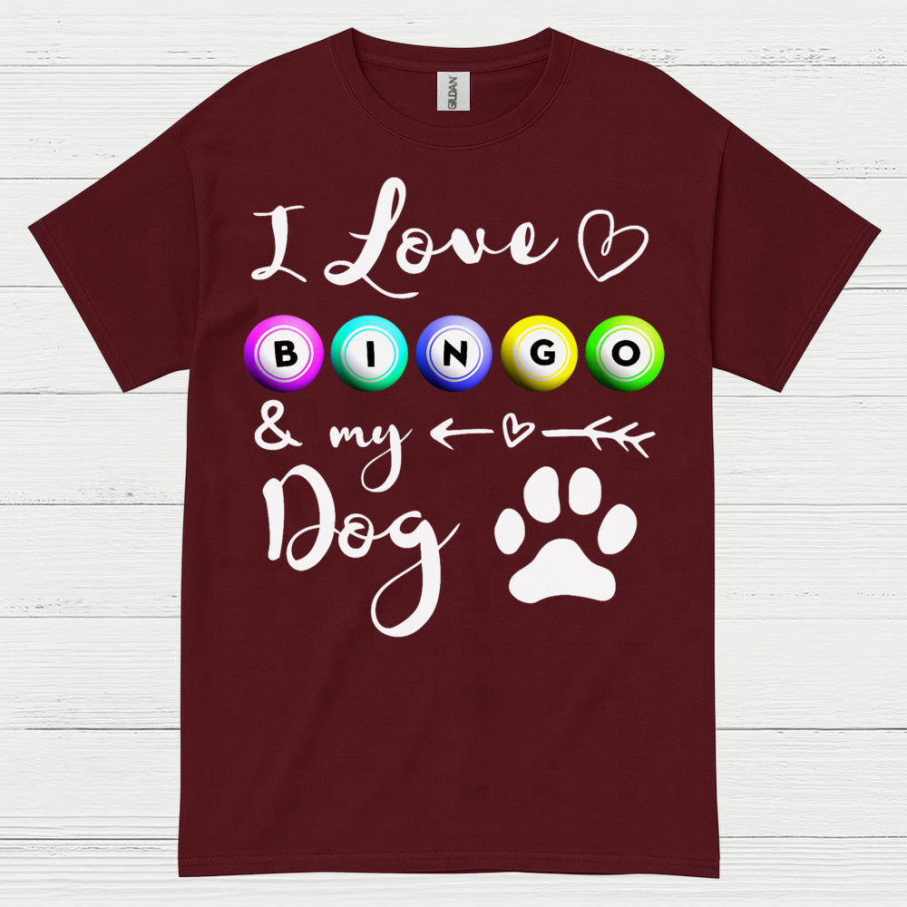 I Love Bingo And My Dog T Shirt