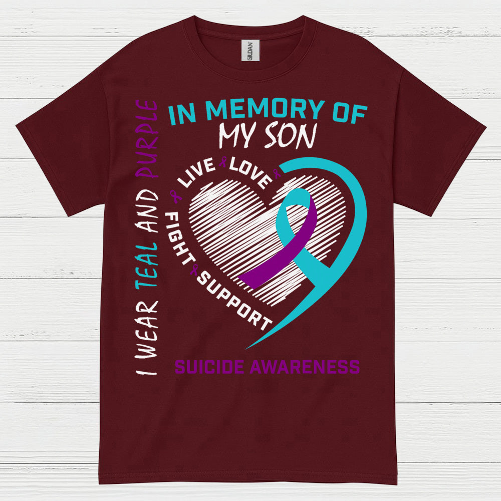 In Memory Of My Son Awareness T Shirt
