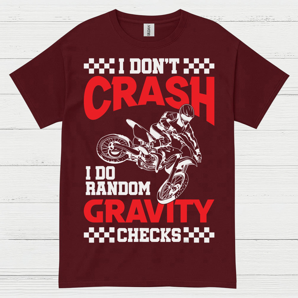 Funny Gravity Check Dirt Bike Rider T Shirt
