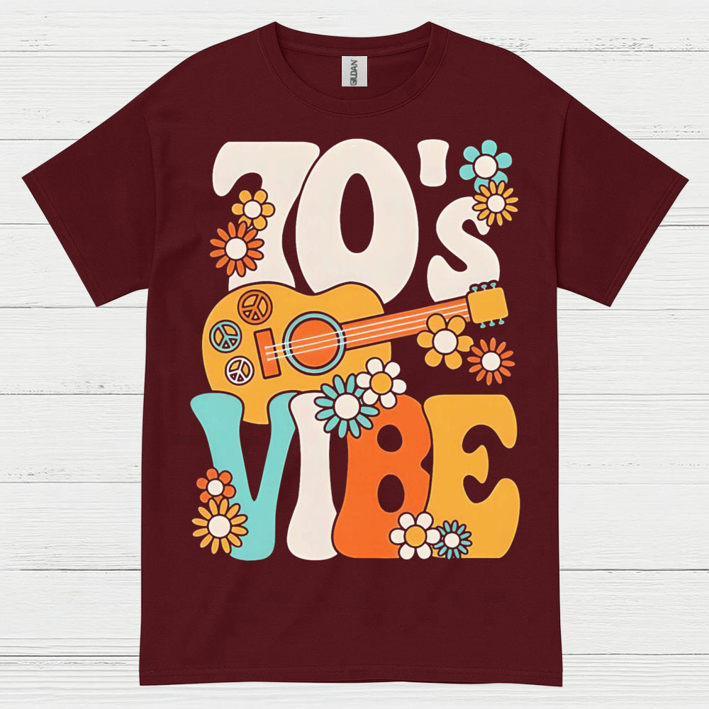 70s Vibe Retro Guitar T Shirt