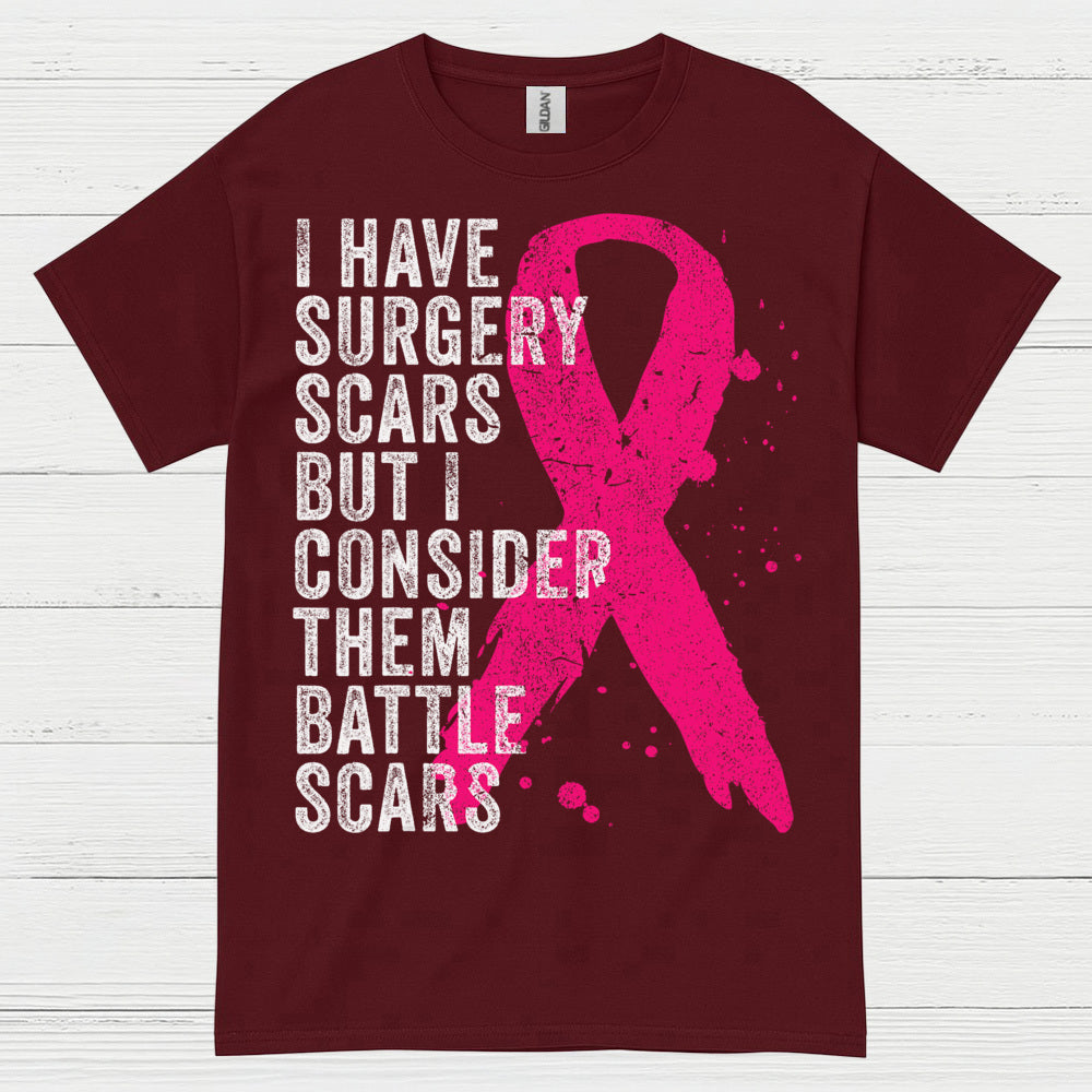 Breast Cancer Battle Scars Survivor T Shirt