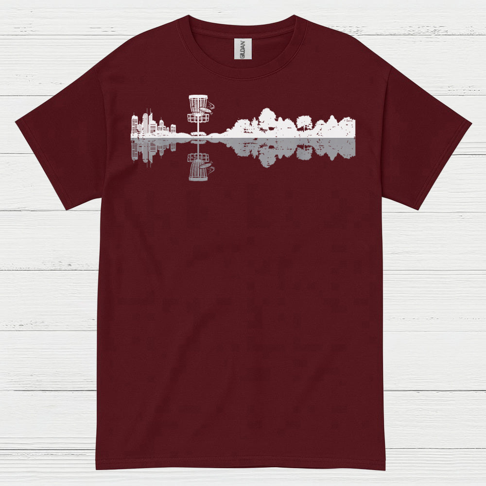 Disc Golf Skyline Reflection T Shirt