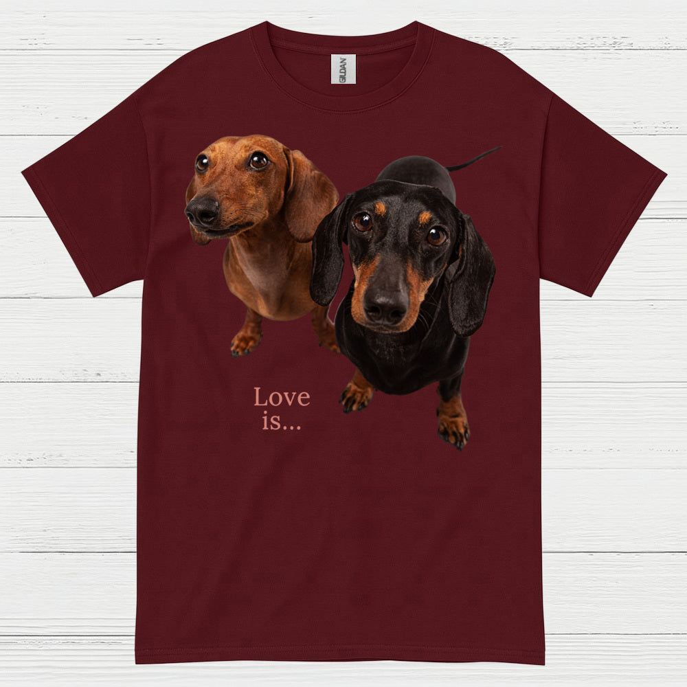 Love Is Dachshund Dogs T Shirt