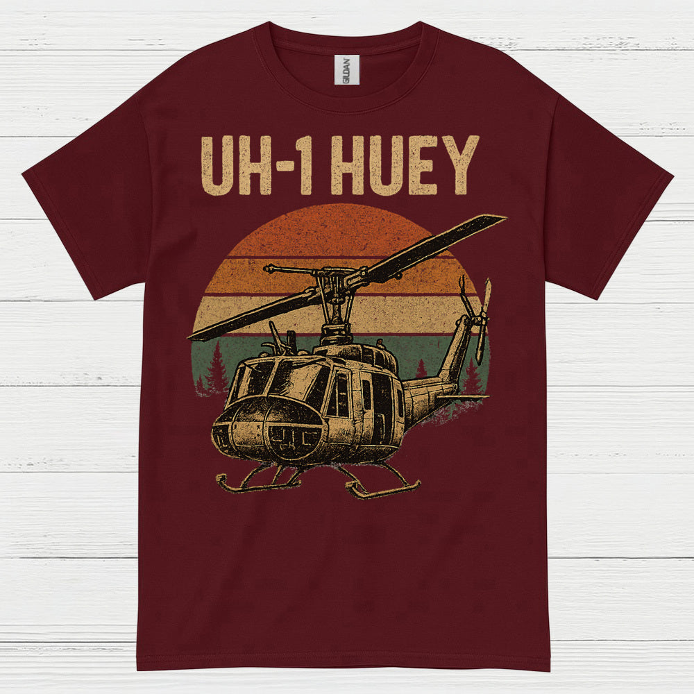 UH-1 Huey Vintage Military Helicopter T Shirt