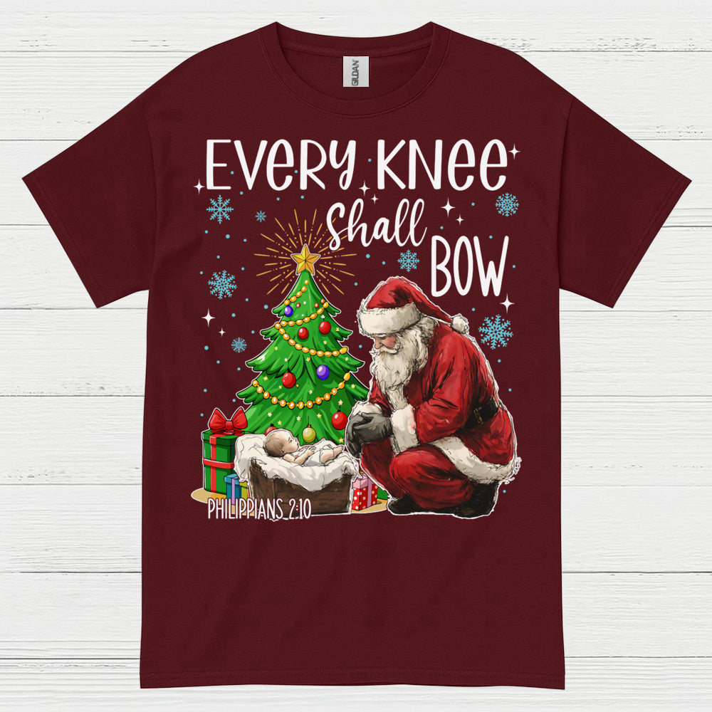 Every Knee Shall Bow Christmas Christian T Shirt