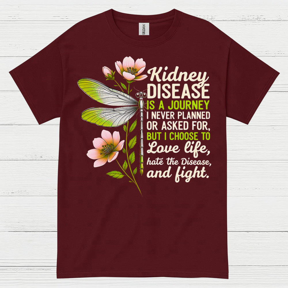 Kidney Disease Journey Love Life Strength T Shirt