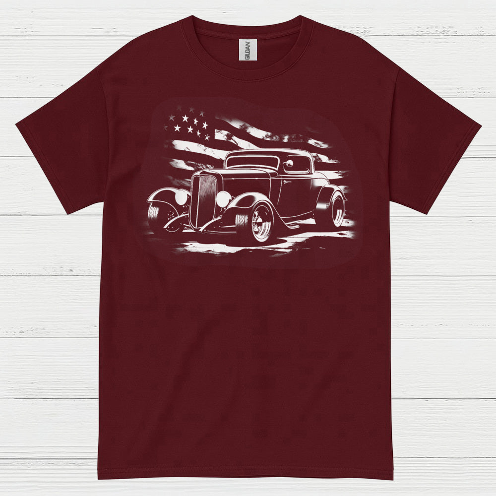 American Flag Hot Rod T Shirt
