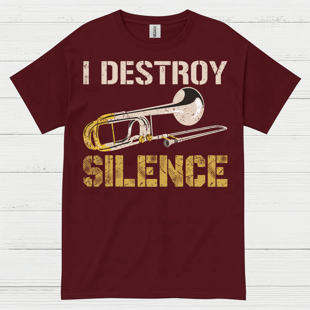 Destroy Silence Trombone Vintage T Shirt