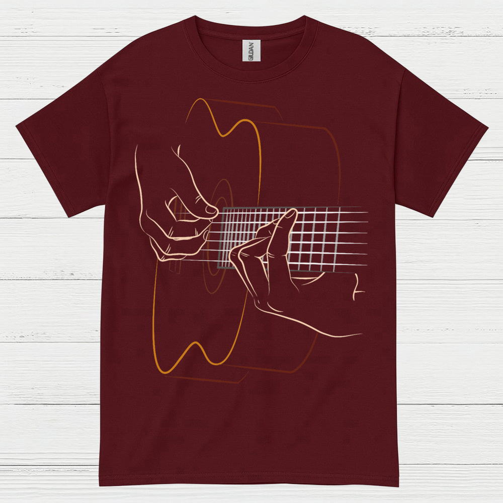 Acoustic Line Art Guitar T Shirt