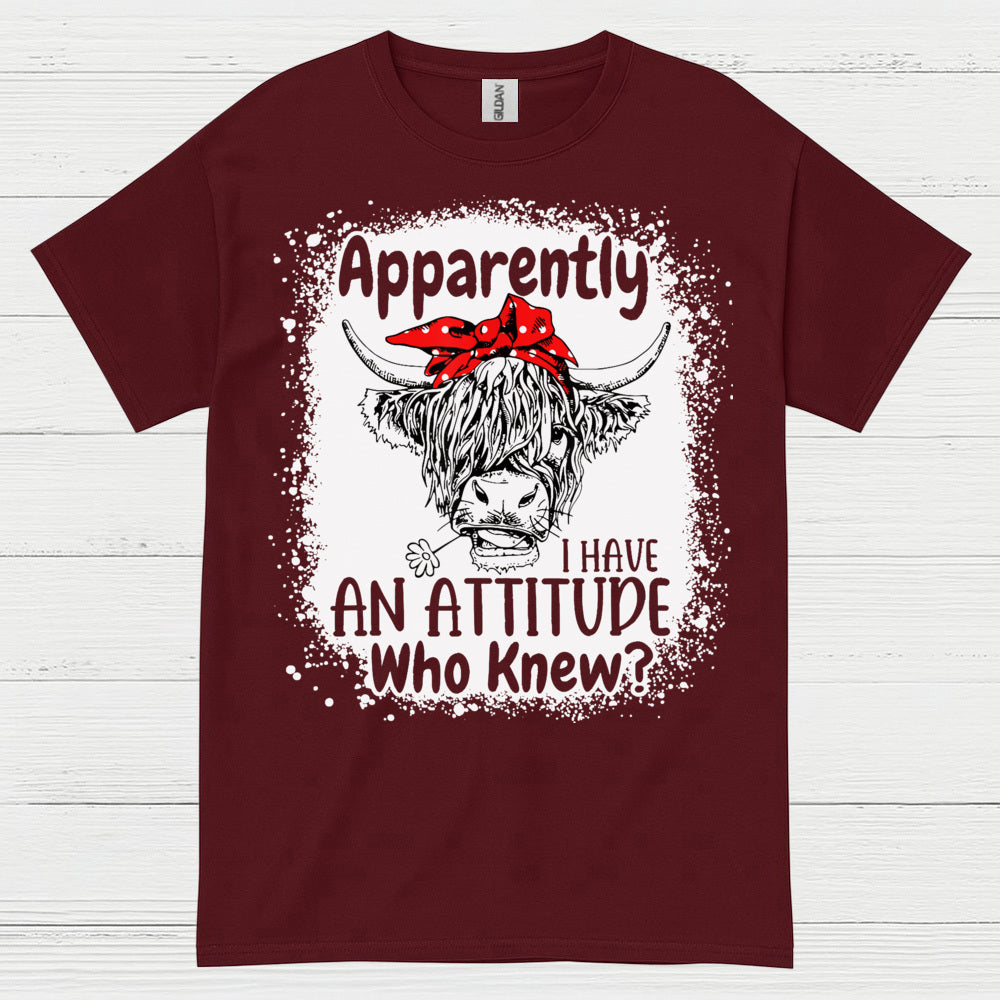 Sassy Highland Cow Attitude T Shirt