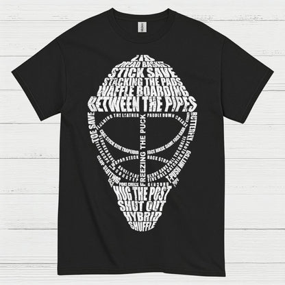 Between The Pipes Goalie Mask Hockey T-Shirt