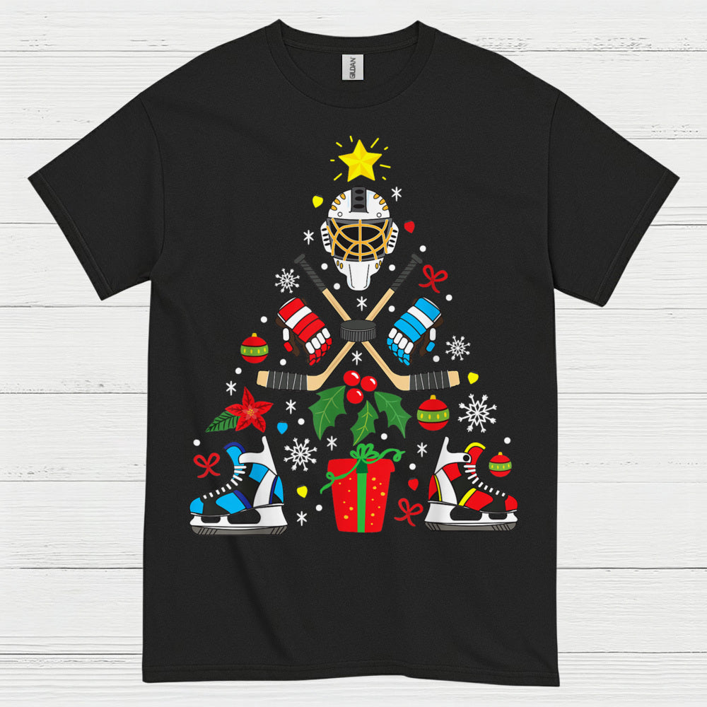 Hockey Christmas Tree T-Shirt