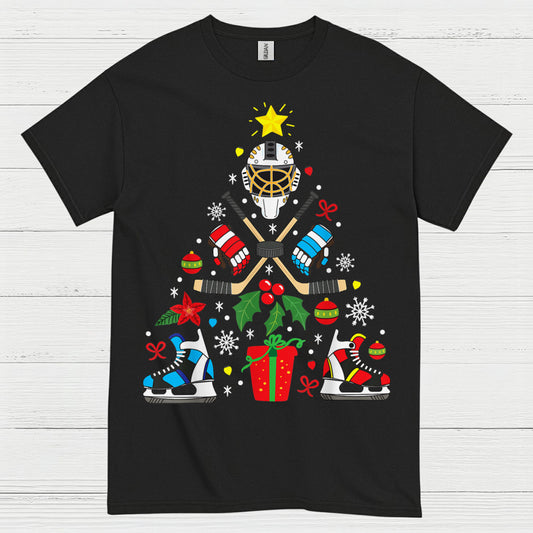 Hockey Christmas Tree T-Shirt