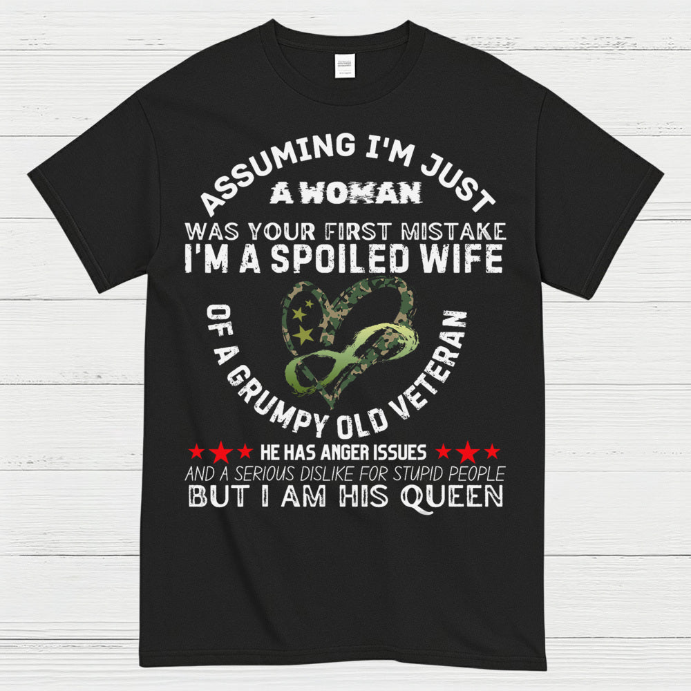 I’m A Spoiled Wife Of A Grumpy Old Veteran T-Shirt