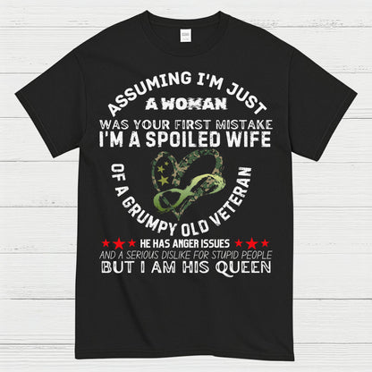 I’m A Spoiled Wife Of A Grumpy Old Veteran T-Shirt