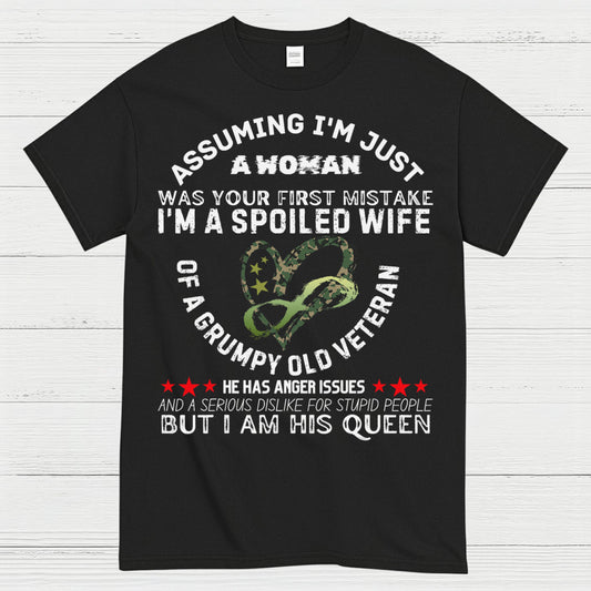 I’m A Spoiled Wife Of A Grumpy Old Veteran T-Shirt