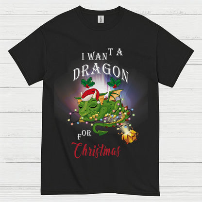 Christmas Dragon Wish T Shirt