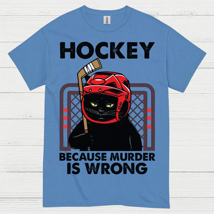 Hockey Because Murder Is Wrong Cat T-Shirt