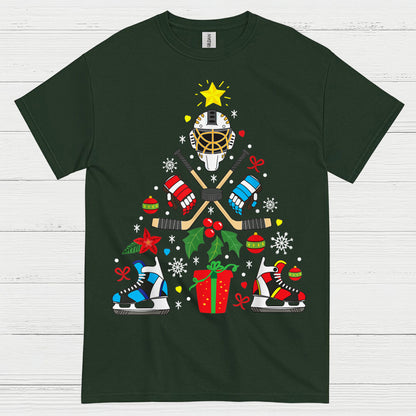 Hockey Christmas Tree T-Shirt