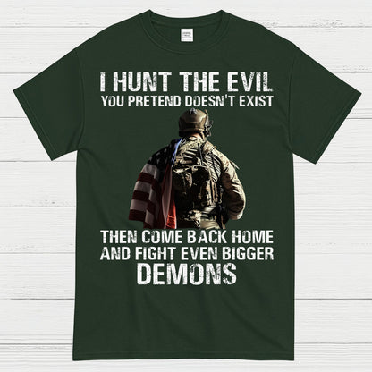 Hunt the Evil Veteran PTSD Awareness T-Shirt