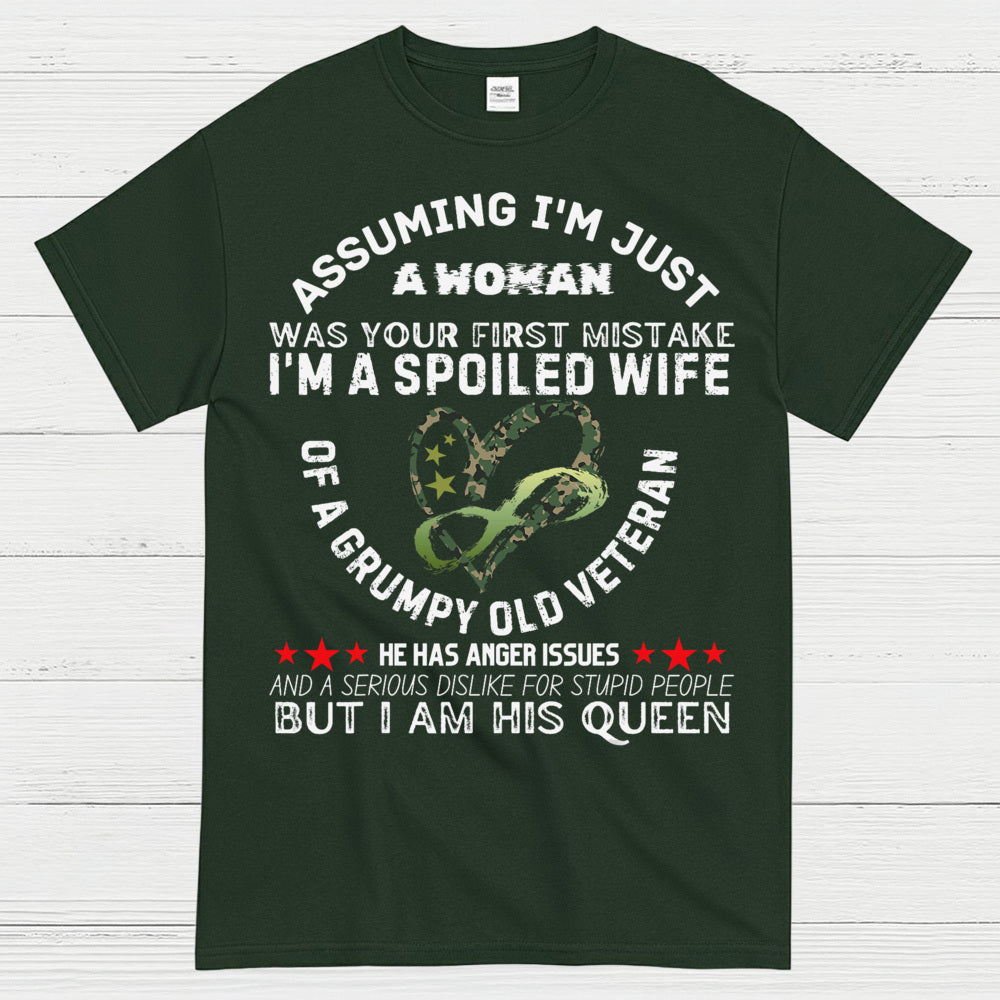 I’m A Spoiled Wife Of A Grumpy Old Veteran T-Shirt
