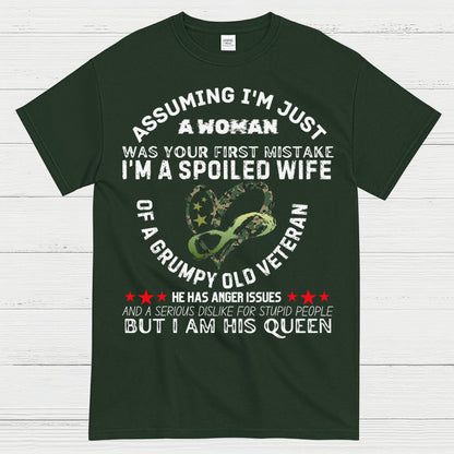 I’m A Spoiled Wife Of A Grumpy Old Veteran T-Shirt