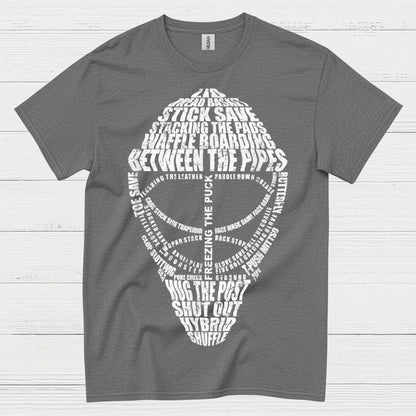 Between The Pipes Goalie Mask Hockey T-Shirt