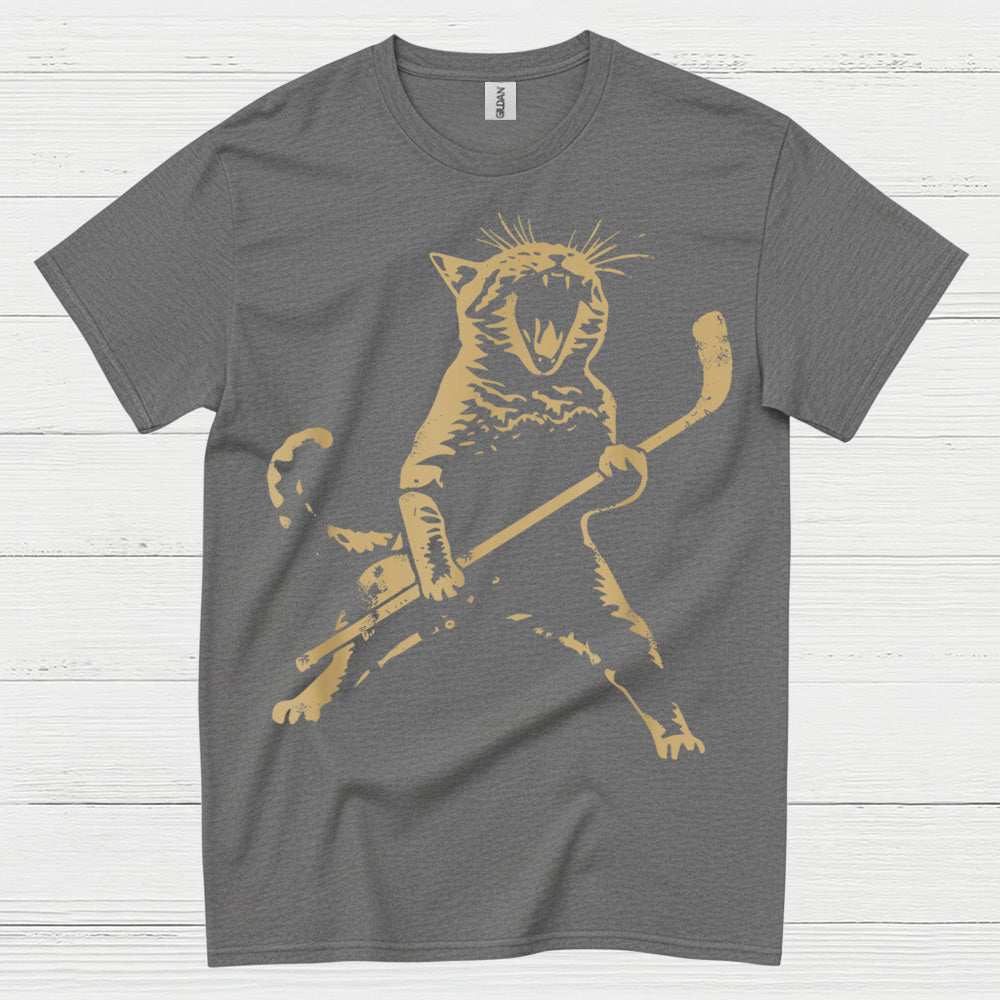 Cat Playing Ice Hockey Hockey T Shirt