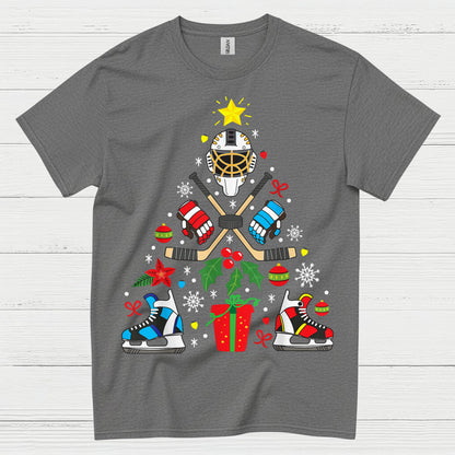 Hockey Christmas Tree T-Shirt