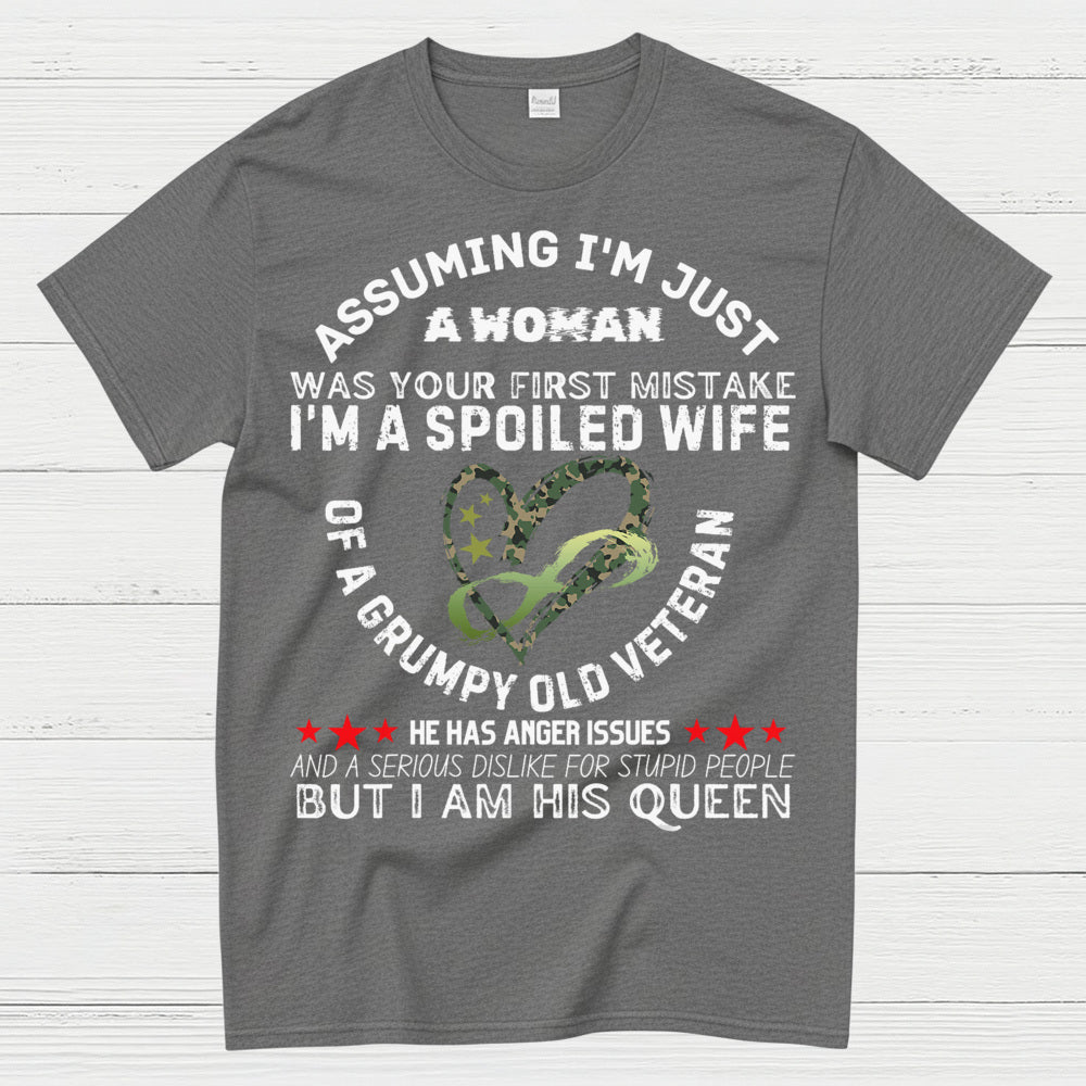 I’m A Spoiled Wife Of A Grumpy Old Veteran T-Shirt