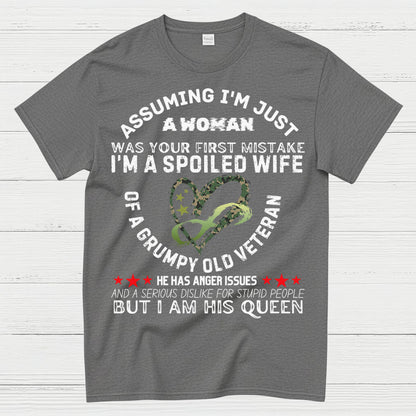 I’m A Spoiled Wife Of A Grumpy Old Veteran T-Shirt