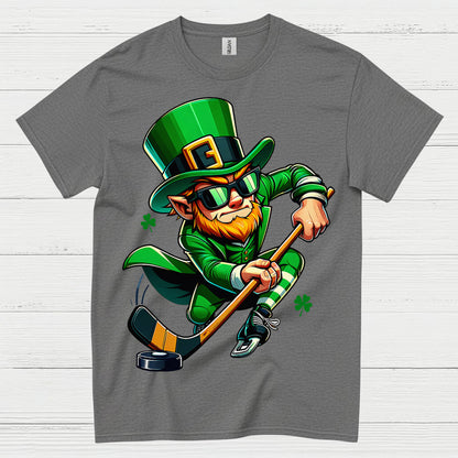 Leprechaun Hockey Player St Patrick’s Day T-Shirt