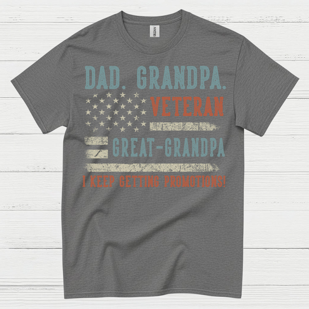 Veteran Dad Grandpa Great Grandpa T-Shirt