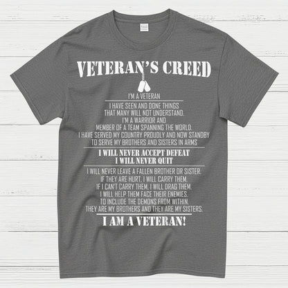 Veteran’s Creed I Am A Veteran T-Shirt