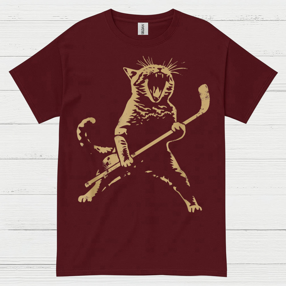 Cat Playing Ice Hockey Hockey T Shirt