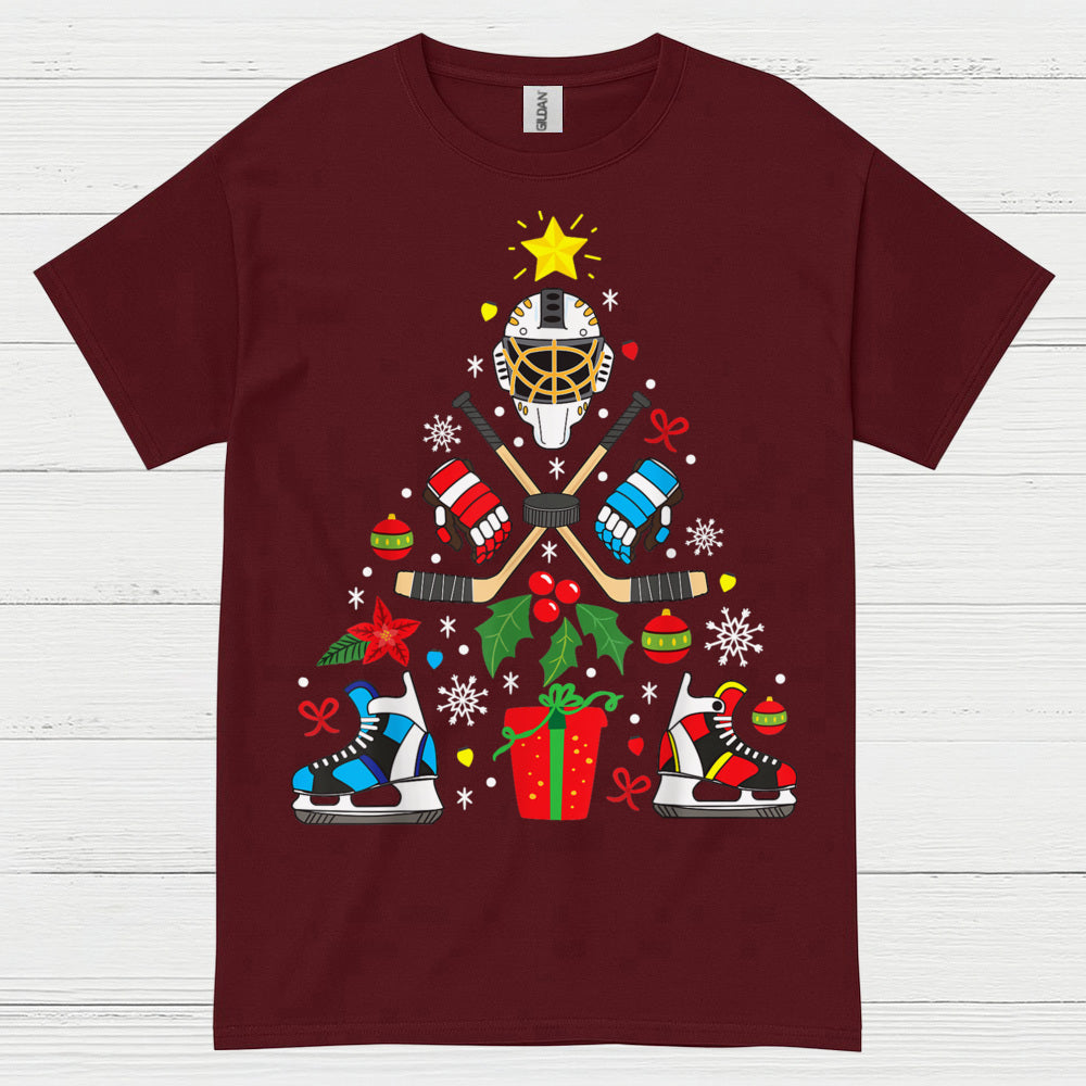 Hockey Christmas Tree T-Shirt