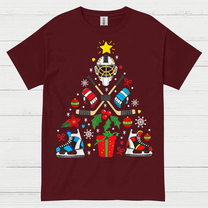 Hockey Christmas Tree T-Shirt